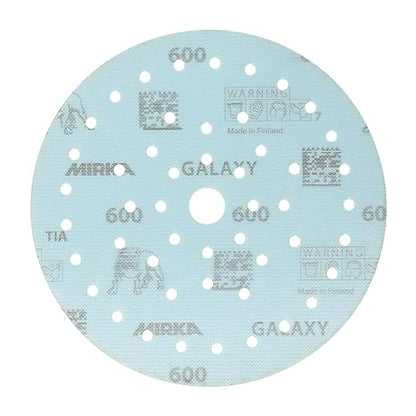 Mirka Galaxy Multifit 6 Inch Ceramic Discs, 600 Grit, Hook & Loop, 50 Pack - size: Grit 600