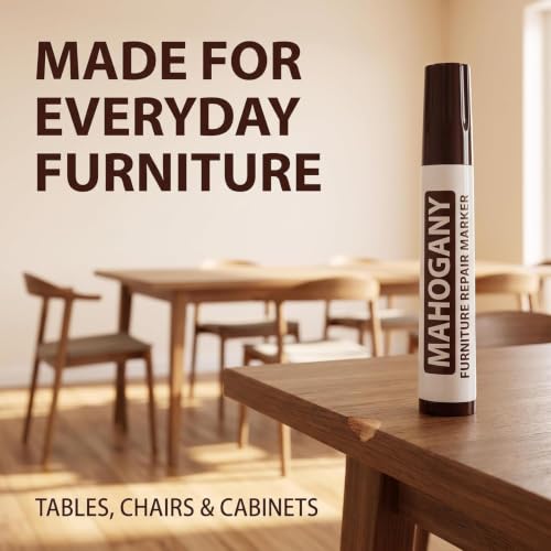 Brown Furniture Repair Wood Cabinet Floor Touch Up Markers Scratch Filler Remover - Mahogany,Wood Polish Care Scratch Covers and Removers