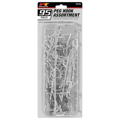 Performance Tool W5160 95-Piece Metal Pegboard Hook Assortment - style: 95pc Pegboard Organizer Kit