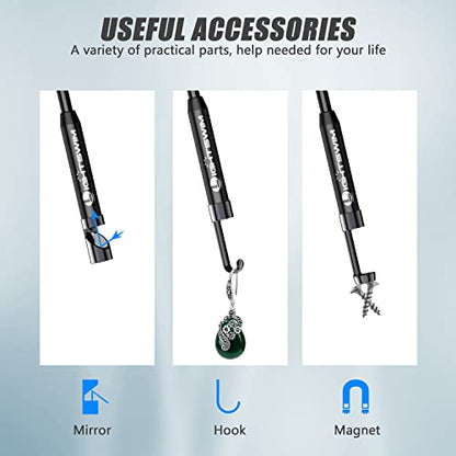 1920P Endoscope Snake Inspection Camera, Type C Borescope, Scope Camera with 8 LED Lights for Android and iOS Smartphone, iPhone, iPad, Samsung (16.5 FT/5M)