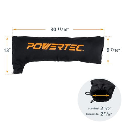 POWERTEC Table Saw Dust Collector Bag, Universal Table Saw Dust Bag Fits 2-1/2" Dust Ports, Table Saw Accessoeies for Bosch/Dewalt/Ryobi/Craftsman/RIGID/Metabo/Kobalt/Skilsaw/Delta (75074) - style: 2-1/2" Dust Ports, Table Saw Dust Bag, 1PK