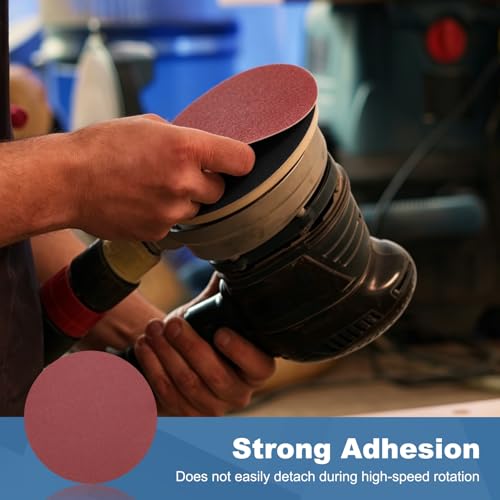 15 Pack 9 Inch PSA Sanding Discs 150 Grit Aluminum Oxide Red - size: 150 grit
