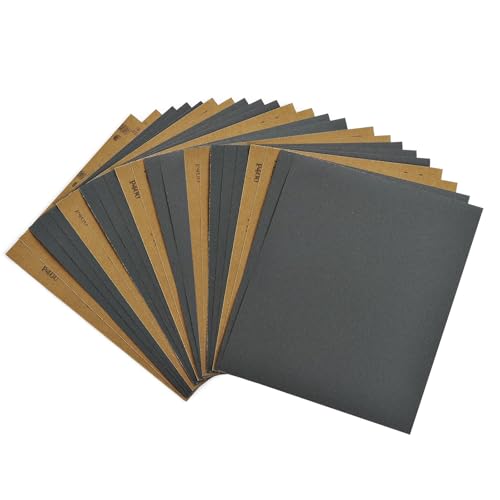 25 PCS 400 Grit Wet Dry Sandpaper, 9x11 Inch Silicon Carbide Sheets - style: Grit 400