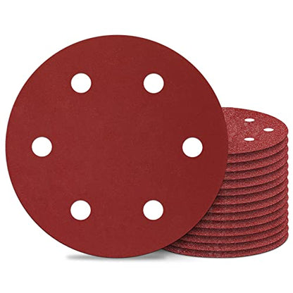 Awutzut 9 Inch 6 Hole Sanding Discs 400 Grit Hook and Loop for Drywall Sander 15PCS - style: 400 Grit