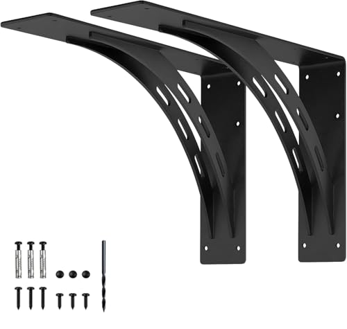 20 inch x 13.5 inch Heavy Duty Shelf Brackets , Metal Mantel Brackets (Set of 2) Fireplace Mantel Brackets - Countertop Support , Max Load 1100 Lbs (20‘’ x 13.5 ‘’) - size: 20 inch x 13.5 inch