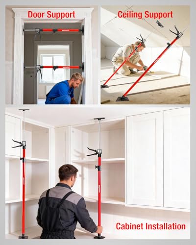 2PK Cabinet Jacks, 45 to 114 in Adjustable Telescopic Support Pole - size: 45-114 in, 2pc