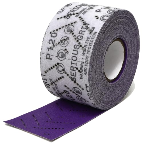 Serious Grit - P120 Grit Ceramic Hook & Loop Sandpaper Roll - 70mm x 12m - size: 120 Grit