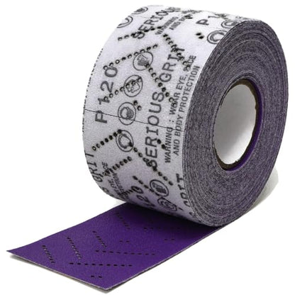 Serious Grit - P120 Grit Ceramic Hook & Loop Sandpaper Roll - 70mm x 12m - size: 120 Grit