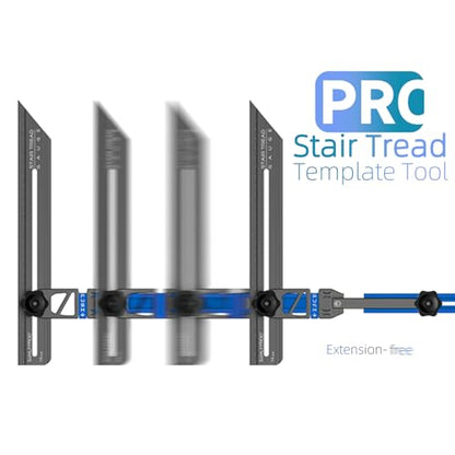 Stair Tread Template Tool - Upgrade Stair Tread Tool, Stair Measuring Tool - color: Blue-Gray