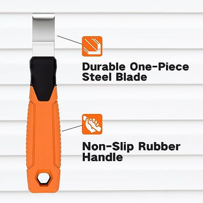 Vinyl Siding Removal Tool with Extra Long Handle- Steel Blade Non-Slip Grip Handle for Installation and Removal Tool Avoid Damaging Vinyl Siding Tool (1)