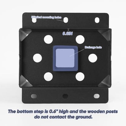 4"X6" Post Base 2 Pcs,Post Brackets (Inner Size 3.5"x5.5") 2mm Thick - size: 4X6 2PCS