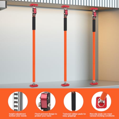 2 Pack Cabinet Jack Support Pole 35.4-63in Adjustable Telescopic Rod