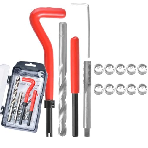 Thread Repair Kit Stainless M14 x 1.25mm Thread Repair Insert Kit Compatible Hand Tool Set for Auto Repairing - size: M14 x1.25mm, style: Metric
