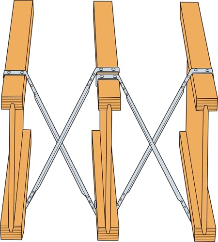 Simpson Strong-Tie TB27 Tension Bridging - 27 in., Heavy Duty 20-Gauge Steel Construction, Zinc Galvanized Finish, 7 Nail Holes for Flexible Installation