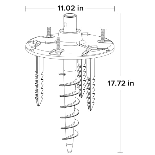 LUTEC Ground Spike for Post Light, Black