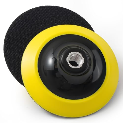 2 Pack 5 Inch Hook and Loop Sanding Pad for Sanding Discs with 5/8-11 Thread and Foam Pad Angle Grinder Drill Sanding Attachment for Wood Metal Working - style: 2 Pack 5 Inch with 5/8-11 Threads
