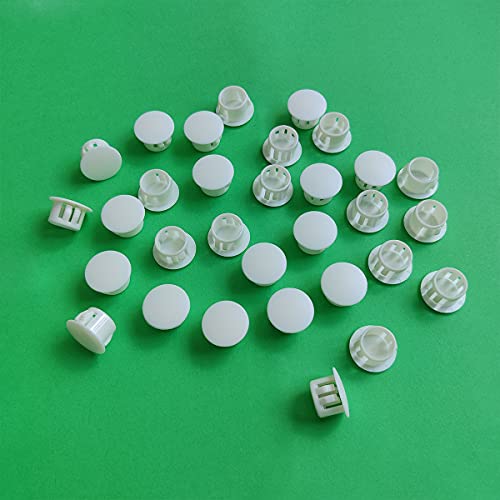 30 Pcs White Hole Plugs 13mm (1/2") Plastic Hole Plugs, Plastic Plug - size: 13mm (1/2")