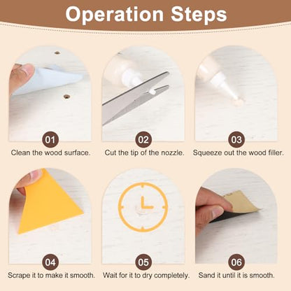 uxcell Wood Repair Kit,4Pcs Touch Up Filler Wood,Crimson - color: Crimson