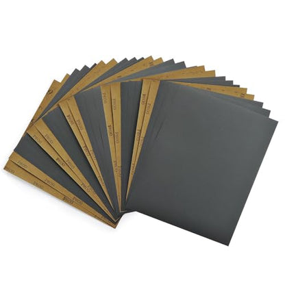 25 PCS 800 Grit Wet Dry Sandpaper, 9x11 Inch Silicon Carbide Sheets - style: Grit 800