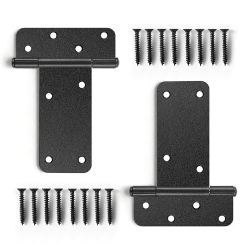 6-inch Gate Hinges,280Lbs Capacity,Matte Black,2 Pack Heavy Duty Door Hinge - size: 6“-2 pcs-Matte Black