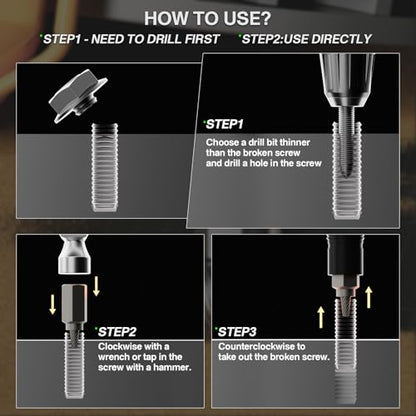 25Pcs Screw Extractor Set, Multi-Spline Easy Out Bolt Extractor Set - size: 25 Pieces