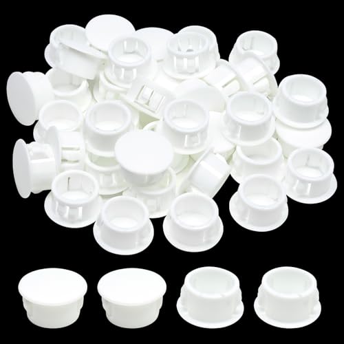 5/8 In/16 mm White Plastic Hole Plugs, Snap in Locking Round Hole - style: 16mm (5/8")