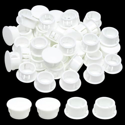 5/8 In/16 mm White Plastic Hole Plugs, Snap in Locking Round Hole - style: 16mm (5/8")