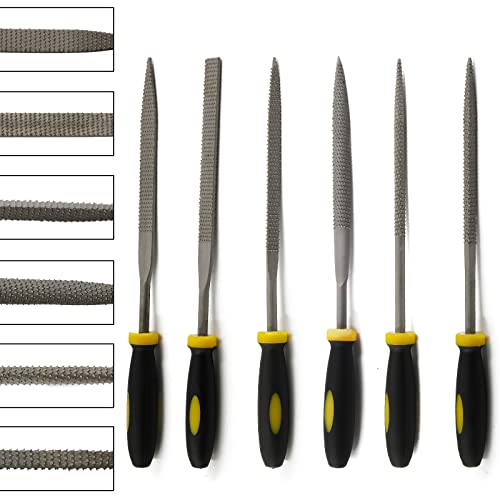 Bivethoi Metal Files Set of 6, Carbon Steel Rasp - style: Set of 6