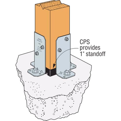 Simpson Strong-Tie RPBZ RPBZ ZMAX Galvanized Retrofit Post Base for Double 2x4 (Pack of 12)