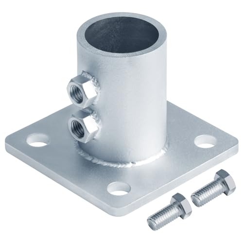 GBGS 2-3/8"Round Post Floor Flange,Heavy Duty Anchor Base,1 Pack