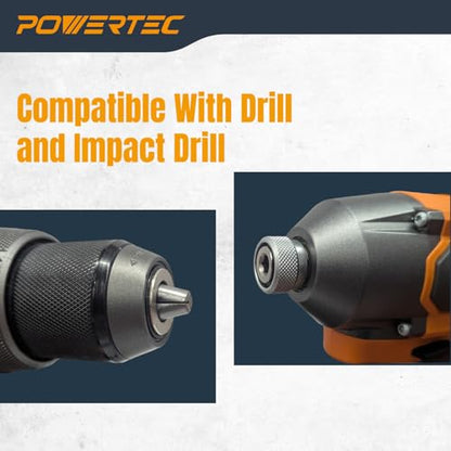 POWERTEC 4 in. T15 Torx Driver Bit (2 Pack) - S2 Alloy Steel Decking Bits with Depth Stop, 1/4" Hex Shank for Drills & Impact Drivers, Compatible with Edge Deck Jigs (72187) - color: T15 Torx Driver Bit (4")