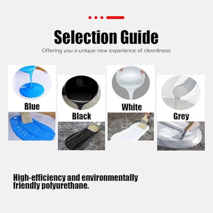 Polyurethane Waterproof Coating,35.2OZ,Eco-Friendly Waterproof Sealant,Polyurethane Coating for Roofs,Walls,Garden,Gutter,Concrete Cracks Holes Leak Repair (1000g,White) - color: White