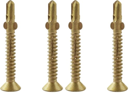 #10 x 1-5/8" Reamer Tek Torx/Star Head Self-Drilling Wood to Metal Screws - Tek Screws for Flatbeds, Trailers, or for Fastening Wood to Steel - T-25 Torx Screw Head (130 Pcs)… (Pack of 2) - size: #10x1-5/8" (Pack of 2)