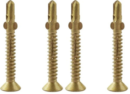 #10 x 1-5/8" Reamer Tek Torx/Star Head Self-Drilling Wood to Metal Screws - Tek Screws for Flatbeds, Trailers, or for Fastening Wood to Steel - T-25 Torx Screw Head (130 Pcs)… (Pack of 2) - size: #10x1-5/8" (Pack of 2)
