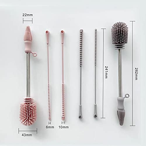 Haakaa Food-Grade Silicone Double-Ended Cleaning Brush (Brush-Champagne) - color: Brush-champagne