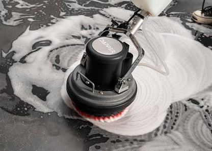 10" Heavy-duty Multi-Functional Floor Buffer Polisher Machine - Clean, Buff, Scrubb and Polish with Ease! Ideal for Carpets Too! Includes Optional Solution Tank, 2 Brushes and 3 Scouring Pads - size: 10" Non-Weighted