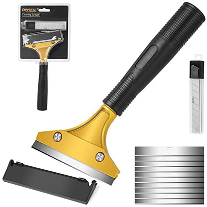 DIYSELF Razor Blade Scraper, Heavy Duty Tile Scraper with 10 SK5 Blades - size: 1 Pack Razor Scraper + 10 Blades
