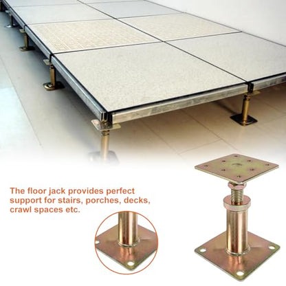 4 Pcs Adjustable Floor Jack House Floor Jacks Post Pole Galvanized House Jacks for Leveling, 4 1/3“ - 7" Height Range, Load 3000-5550 Lbs Each, Telescoping Jack for Temporary Support - size: 4.3-7 inch