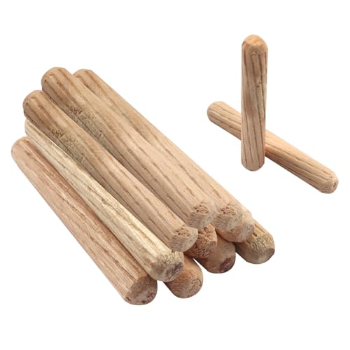 150 Pack Wooden Dowel Pins, M6x40mm - size: M6x40mm