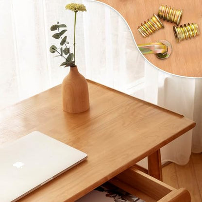 1/4"-20 x 15mm Threaded Nut Inserts for Furniture & Wooden Products, 100 PCS - size: 1/4" x 15mm