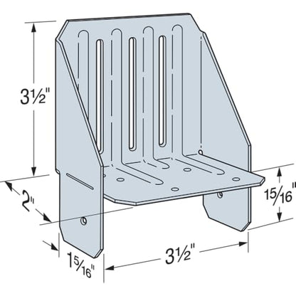 Simpson Strong-Tie HTC4 Heavy Truss Clip - 2-1/2 in. Slot to Accommodate Movement, Heavy Duty 18-Gauge Steel Build, Zinc Galvanized Finish, Plated Connector for Roof & Floor Attachment