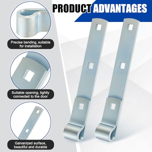 Yaocom 4 Pack 8" Zinc Strap Hinge Heavy Duty for Gate, Barn,Shed, Silver - color: Silver, size: 8 Inch