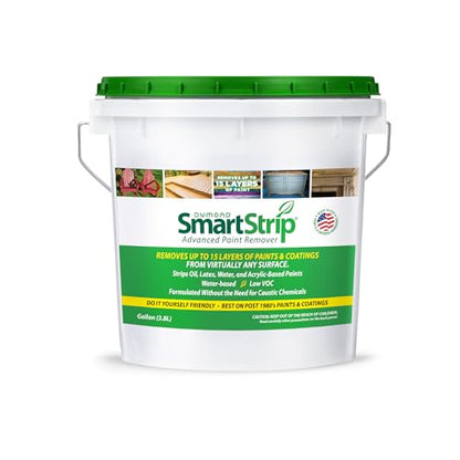 Smart Strip Advanced Paint Remover - for Removal of Acrylic, Latex, Oil, & Water-Based Coatings - Non-Caustic Formula - Indoor/Outdoor - Contractor & DIY Friendly - 1 Gallon - size: GALLON - BUCKET