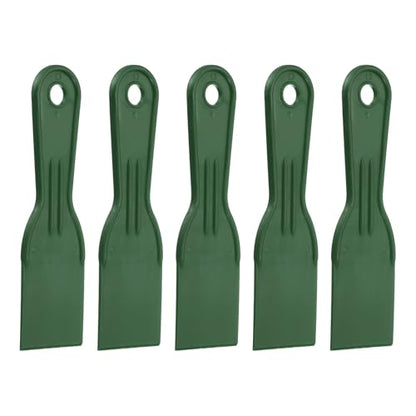 HARFINGTON 5pcs Putty Knife Scraper 2" Width Flexible Plastic Putty Knife Paint Scraper Tool for Taping Drywall Spreading Painting Wall Scratching Dark Green - color: Dark Green, size: 2"