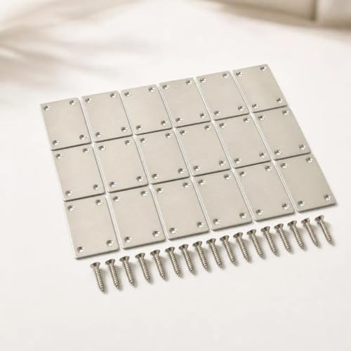 20 Pcs Stainless Steel Mending Plates, Wood Joint Repair Brackets