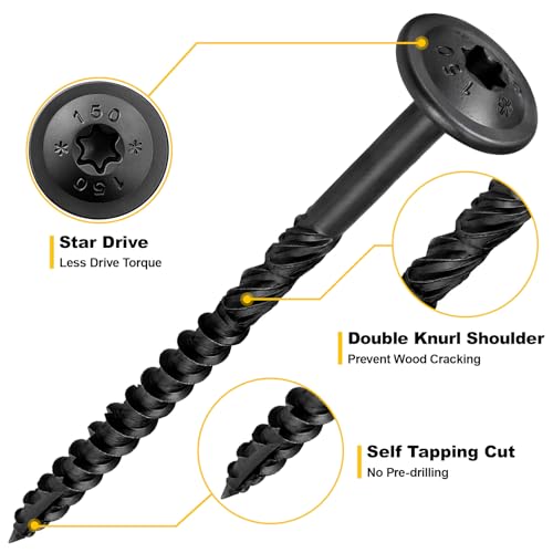 FMhotu Lag Screws, 5/16" x 6" Structural Screws - size: 5/16" x 6"