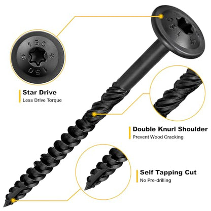 FMhotu Lag Screws, 5/16" x 6" Structural Screws - size: 5/16" x 6"