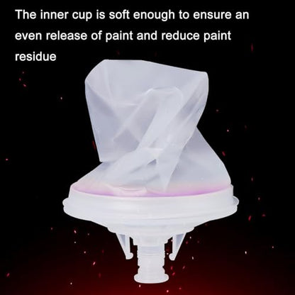 Disposable Paint Sprayer Gun Cup 20 Ounce(600ML) Kit with 10 Cups and Lids System, 1 Hard Cup with Retainer Ring, 2 Plugs, 1 Paint Stirrer, 10 Paint Strainers for Automotive Commercial Coatings - size: 20 Ounce kit 10pcs