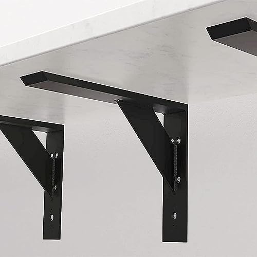Countertop Support Bracket 18 Inch Heavy Duty Granite Support Bracket 2 Pack 3/8" Thick 18"x10"x2.5" Shelf Bracket Iron Metal Support Brackets for Granite Quartz Wood Laminate Countertops