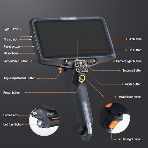 Teslong 6" IPS Screen 3.9mm Ultra-Thin for Engine & Pipe Inspection
